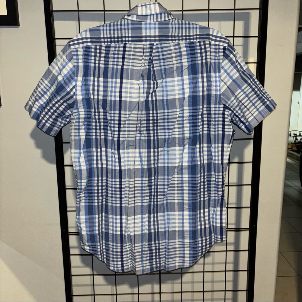 Polo by Ralph Lauren Blue and White Short Sleeve Button Down Shirt NWT - Picture 6 of 7
